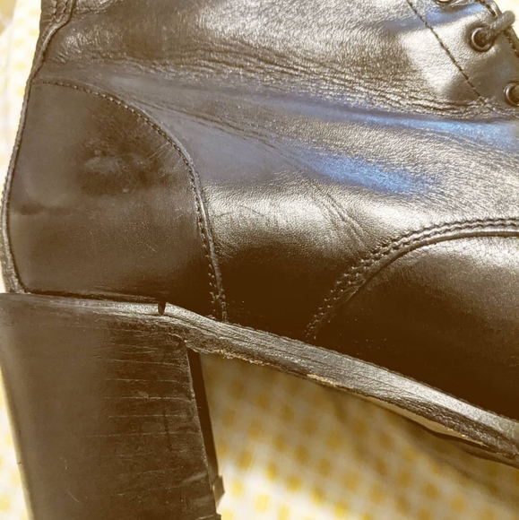 17" Joan and David black chunky leather boots - Picture 7 of 11